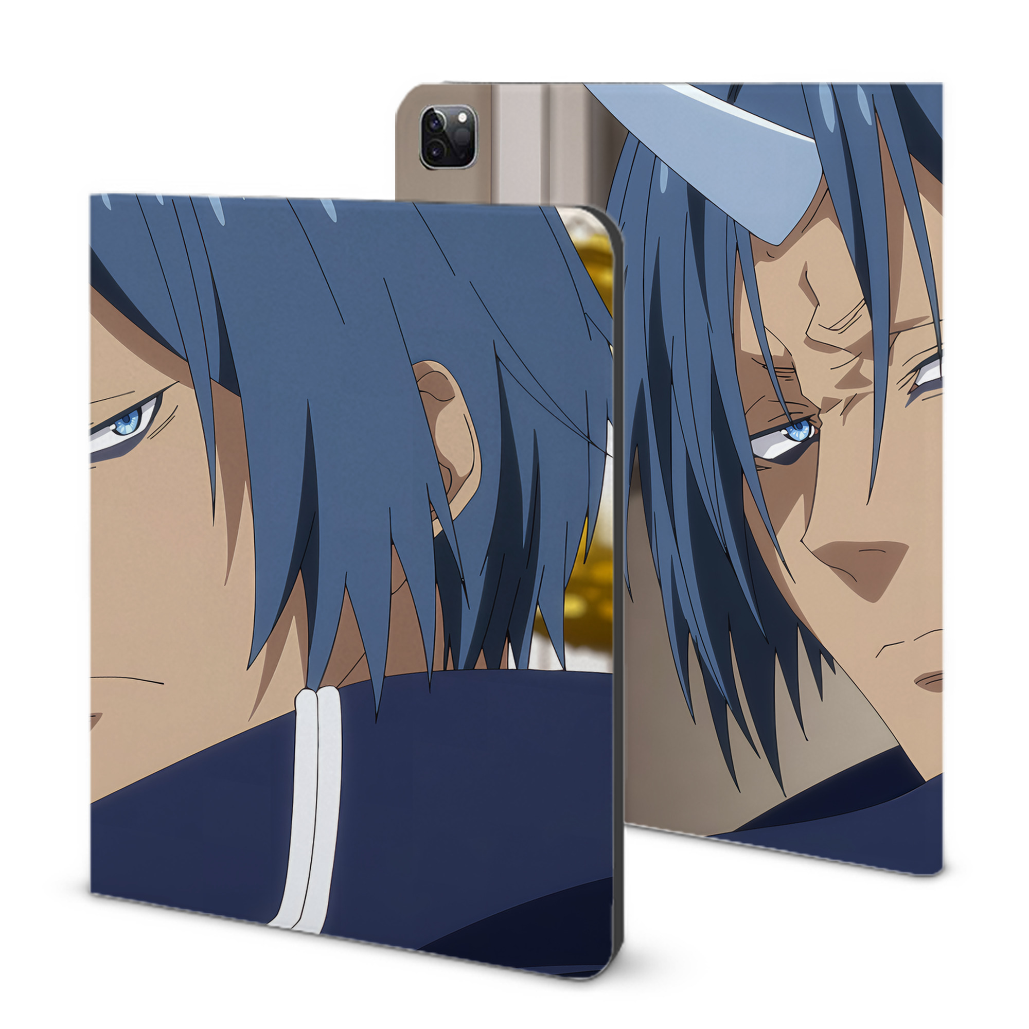 （画像用） 転スラ Regarding Reincarnated to Slime IPad ケース ブック型 PUレザー TPU 耐衝撃 軽量 薄型 ペン収納なし 全面保護 IPad 各モデル対応